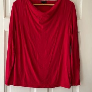 Talbots long sleeved drape neck top